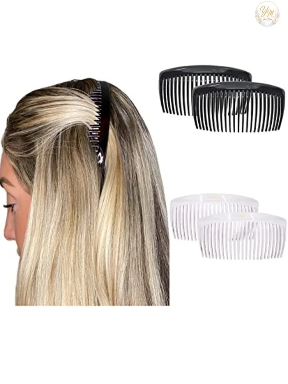 French Twist Hair Combs for Women Decorative Strong Hold Cellulose Acetate